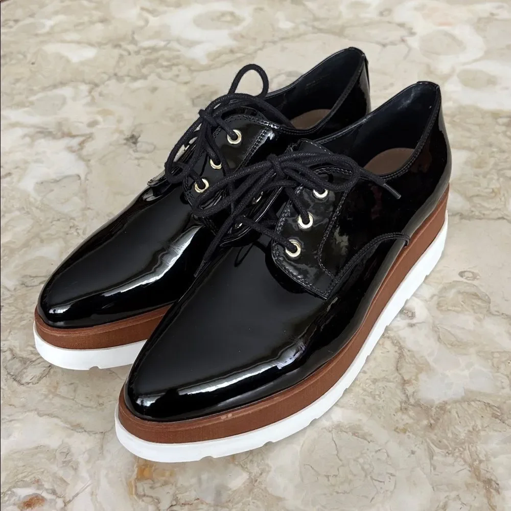 Aldo Sevaedia Wedge Platform Oxfords Chunky Lace-Ups - Picture 2 of 12